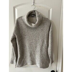 Splendid Women’s Size Medium Ivory Cowl Neck Sweater With Pockets